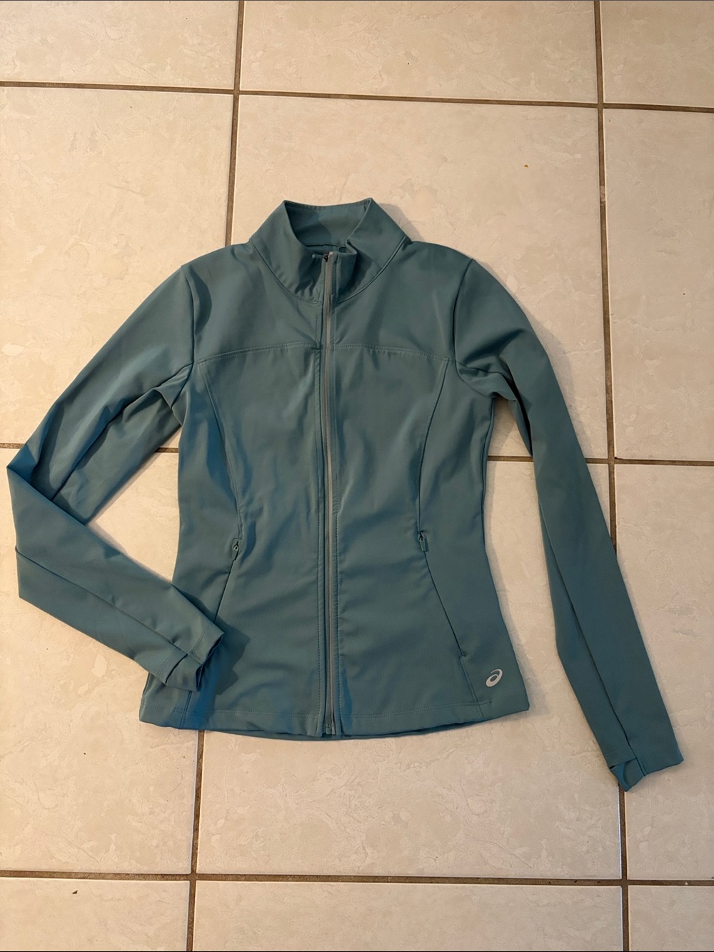 ASICS Women's Teal Green Full-Zip Utility Jacket